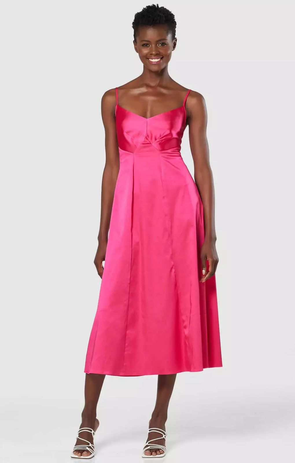 Closet London Pink Cami Midi Dress