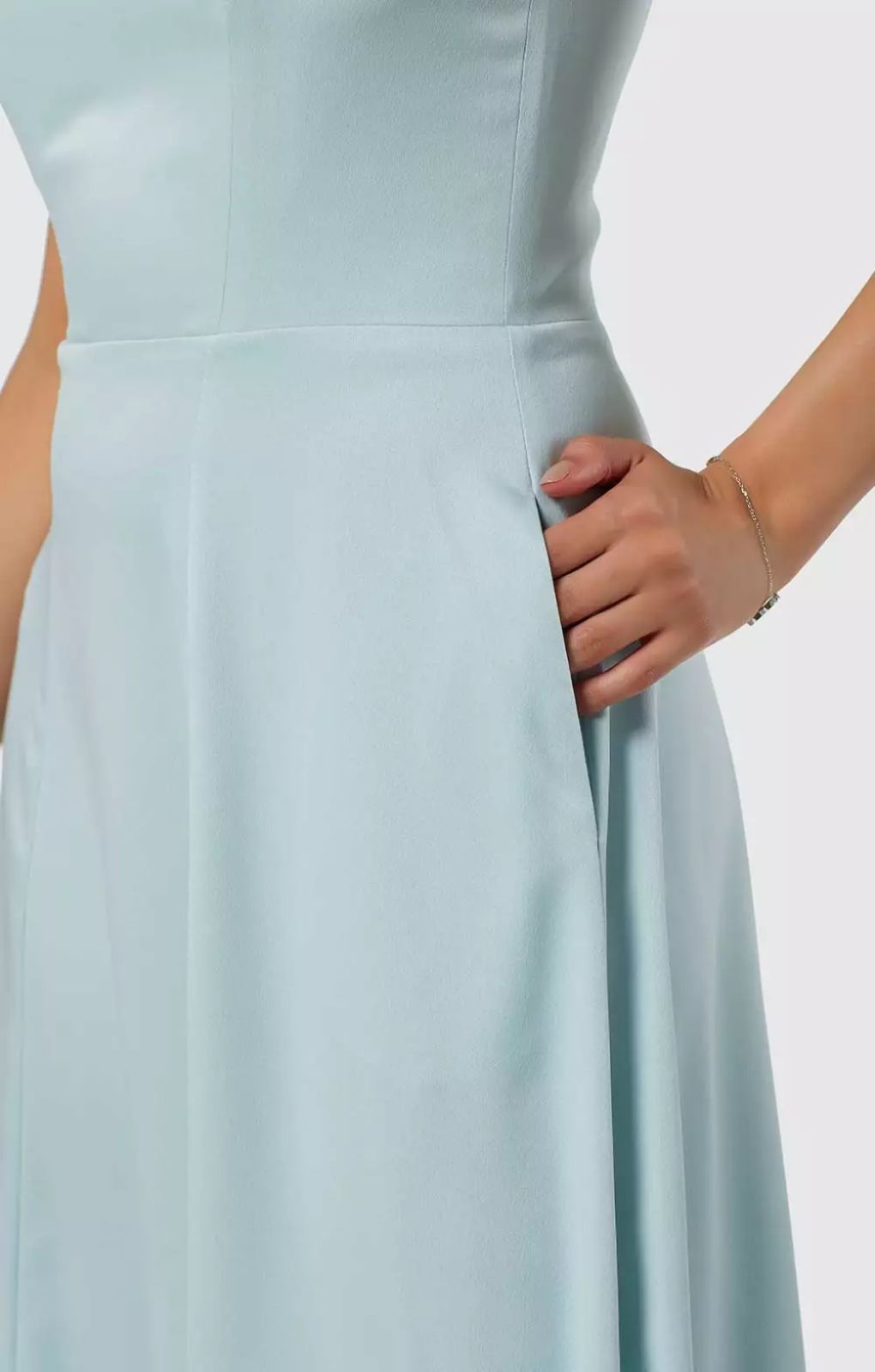 Closet London Pale Blue Strapless Dress