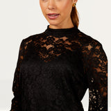 Little Mistress Black Lace Mini Dress