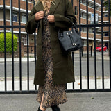 Topshop Chuck On Coat In Khaki