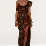 Runaway The Label Orange Oxana Vacanza Maxi Dress