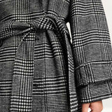 ASOS DESIGN Heritage Check Trench Coat In Mono