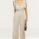 Little Mistress Tie Strap Jumpsuit