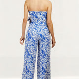 Little Mistress Blue Floral Print Jumpsuit