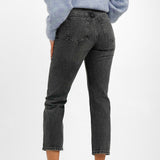 Topshop Editor Jeans In Washed Black