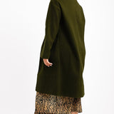 Topshop Chuck On Coat In Khaki