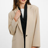 ASOS EDITION oversized longline blazer in stone