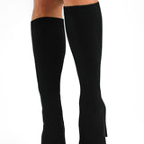 ASOS DESIGN Cairo Block Heel Knee Boots In Black Knit