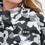 Topshop Sno Ski Suit With Funnel Neck & Belt In Camo Print