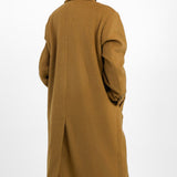 Topshop Smart Oversized Longline Coat In Camel