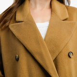 Topshop Smart Oversized Longline Coat In Camel