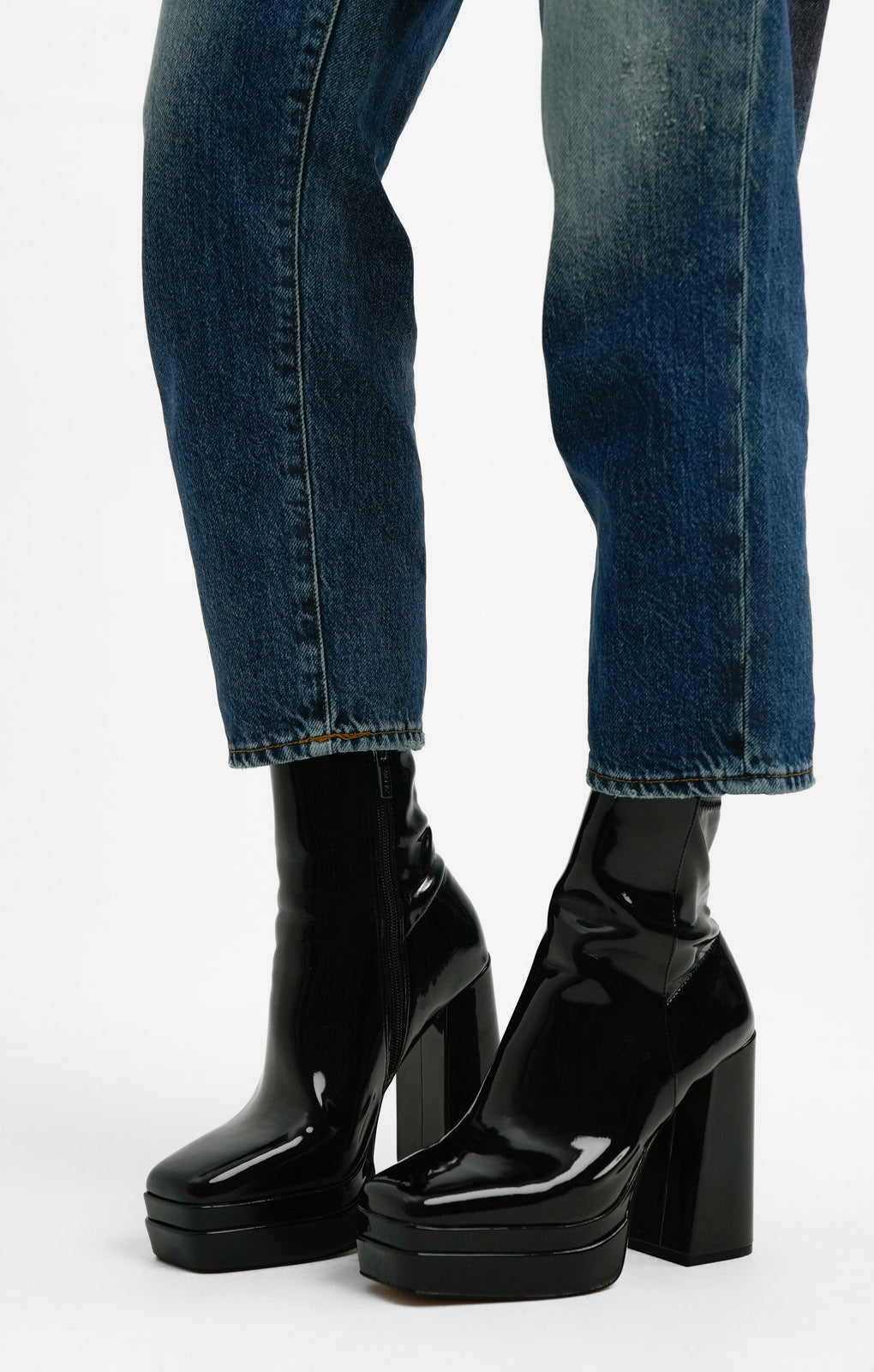 Rent ALDO Mabel Platform Heeled Boots In Black Hirestreet