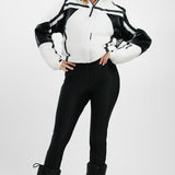 ASOS 4505 Ski Suit With Detachable Sallopette In Sheen With Mono Contrast Detail