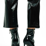 Steve Madden Virtuoso Zip Detail Heeled Boots In Black Patent