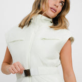 ASOS 4505 Ski Suit In Iridescent Shine With Detachable Sleeves