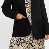 Topshop Ponte Jersey Blazer In Black