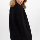 Topshop Ponte Jersey Blazer In Black