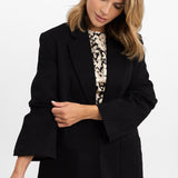 Topshop Ponte Jersey Blazer In Black