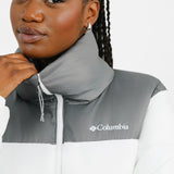 Columbia Puffect Puffer Jacket In Grey And White