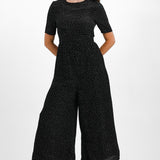 ASOS DESIGN Tea Jumpsuit With Button Back Detail In Mono Spot