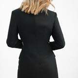 Topshop Tailored Twist Cut Out Blazer Dress In Black