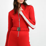 Threadbare Tall Ski Belted Jumpsuit In Red