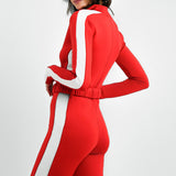 Threadbare Tall Ski Belted Jumpsuit In Red