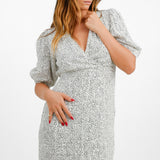 & Other Stories Wrap Midi Dress In White Polka Dot