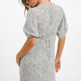 & Other Stories Wrap Midi Dress In White Polka Dot