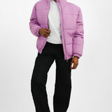 Fila Unisex Colour Blocked Puffer With Logo In Purple