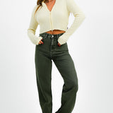 Dr Denim Echo Stright Leg Jeans In Washed Thyme