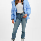 ASOS EDITION Hooded Puffer Jacket In Blue