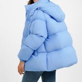 ASOS EDITION Hooded Puffer Jacket In Blue