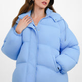 ASOS EDITION Hooded Puffer Jacket In Blue