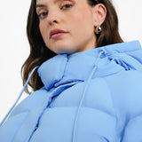 ASOS EDITION Hooded Puffer Jacket In Blue