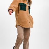 Cotton:On Teddy Shacket with Green Pockets