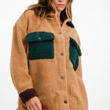 Cotton:On Teddy Shacket with Green Pockets