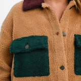 Cotton:On Teddy Shacket with Green Pockets