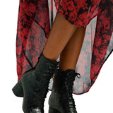 Love Moschino Lace Up Boots With Zip Back In Black Croc