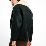 Edited Aviator Coat With Borg Lining In Black