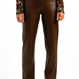 Guess Originals Pu Straight Leg Carpenter Trousers In Brown