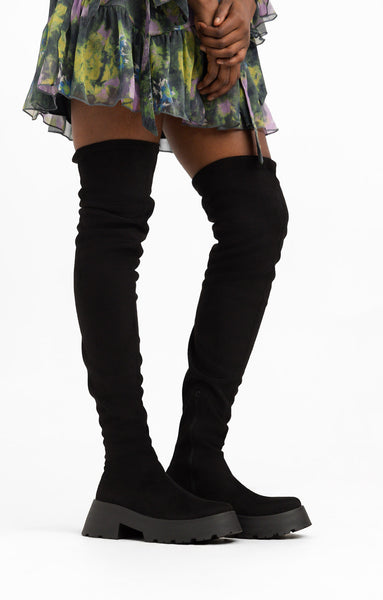 Rent ASOS DESIGN Black Over The Knee Boot Hirestreet