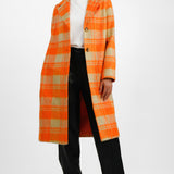 Helene Berman Slim Button Through Coat In Orange