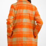 Helene Berman Slim Button Through Coat In Orange