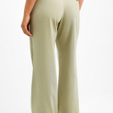 Miss Selfridge Satin Panel Trouser In Khaki