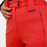 Topshop Sno Flared Ski Trouser With Braces In Red