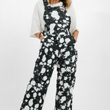 Topshop Sno Mensy Ski Straight Leg Dungaree In Mono Splodge