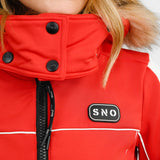 Topshop Sno Ski Suit With Skinny Flare In Red