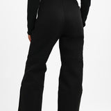 Topshop Sno Straight Leg Ski Trouser In Black