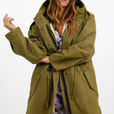 ASOS DESIGN Parka With Detachable Borg Lining In Olive